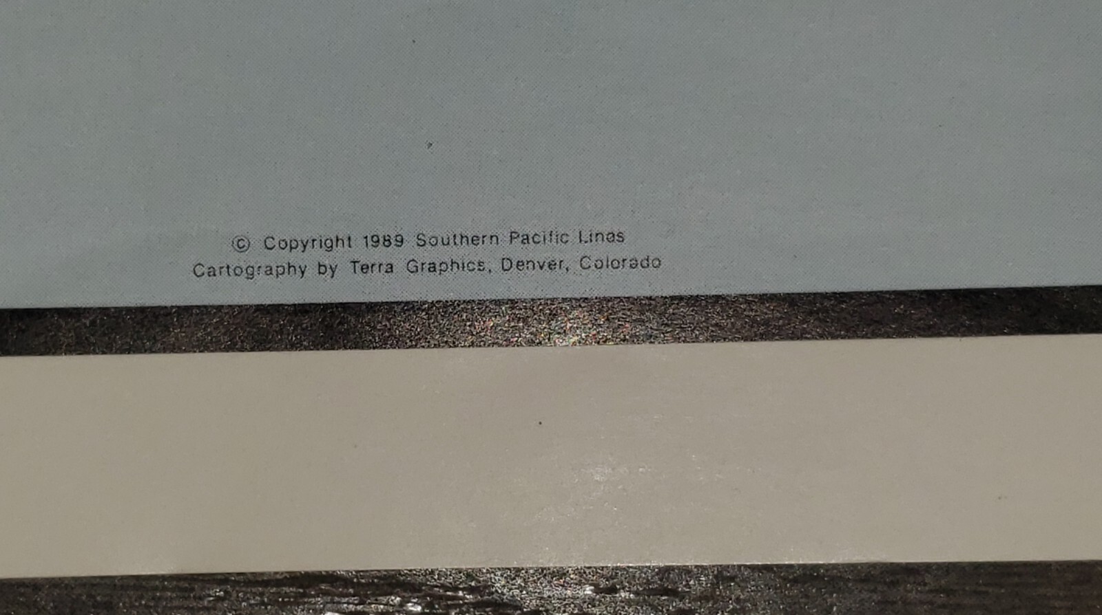 Map Southern Pacific Lines Poster Service Routes Folded 1989 38×25″