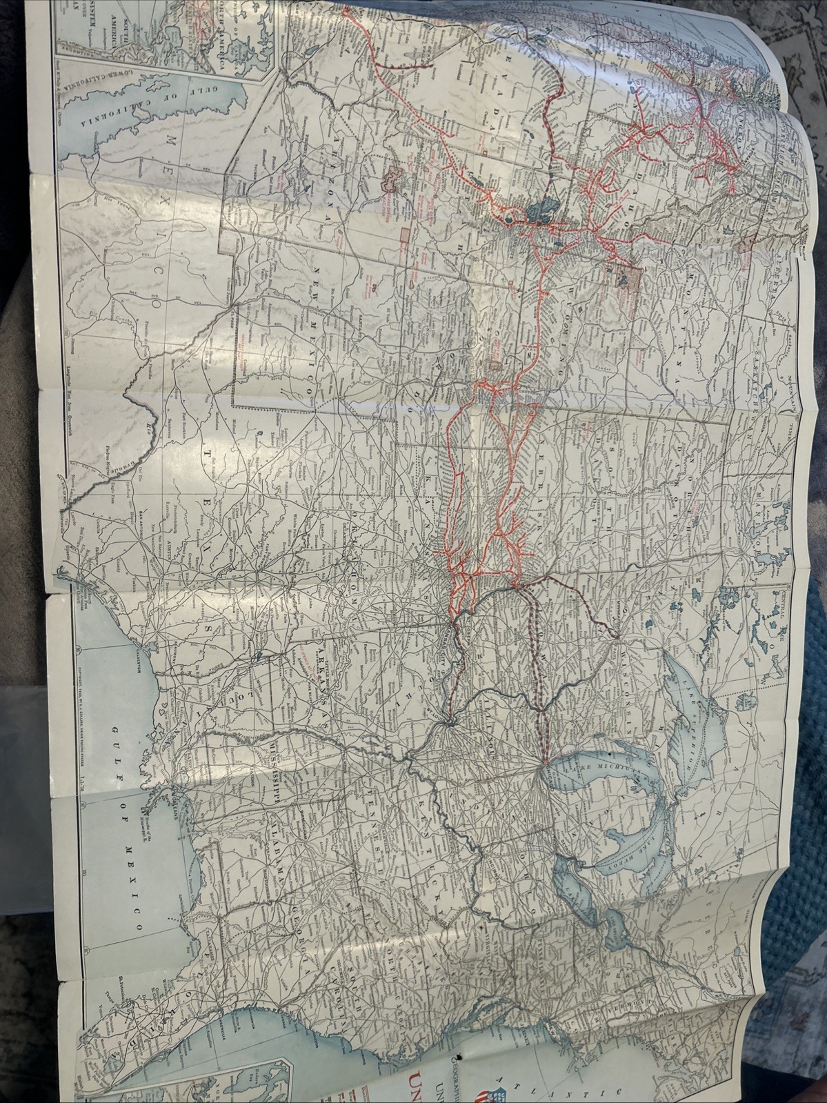 Vintage 1930 Union Pacific System Map of the United States