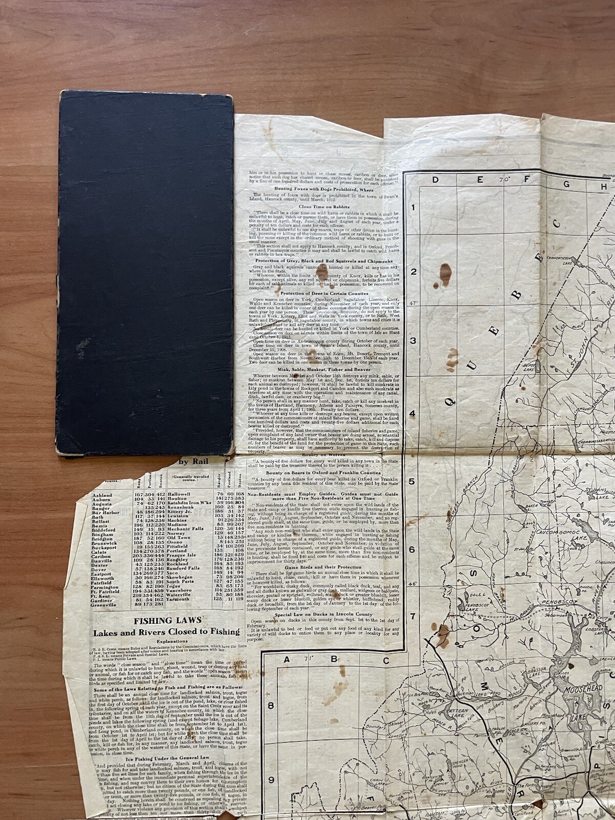 Antique 1907 New England Commercial & Route Survey Rail Road Electric Roads Map