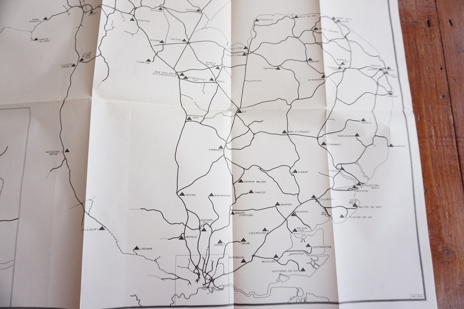 1958 Steam Motive Power Depots Open at 1948 Eastern Region Railway Map