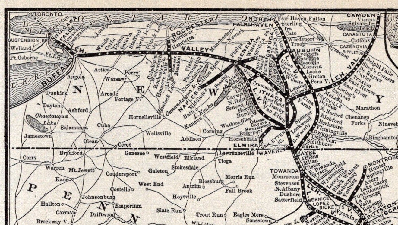 1902 Antique Lehigh Valley Railroad Map Vintage Lehigh Railway Map 2723