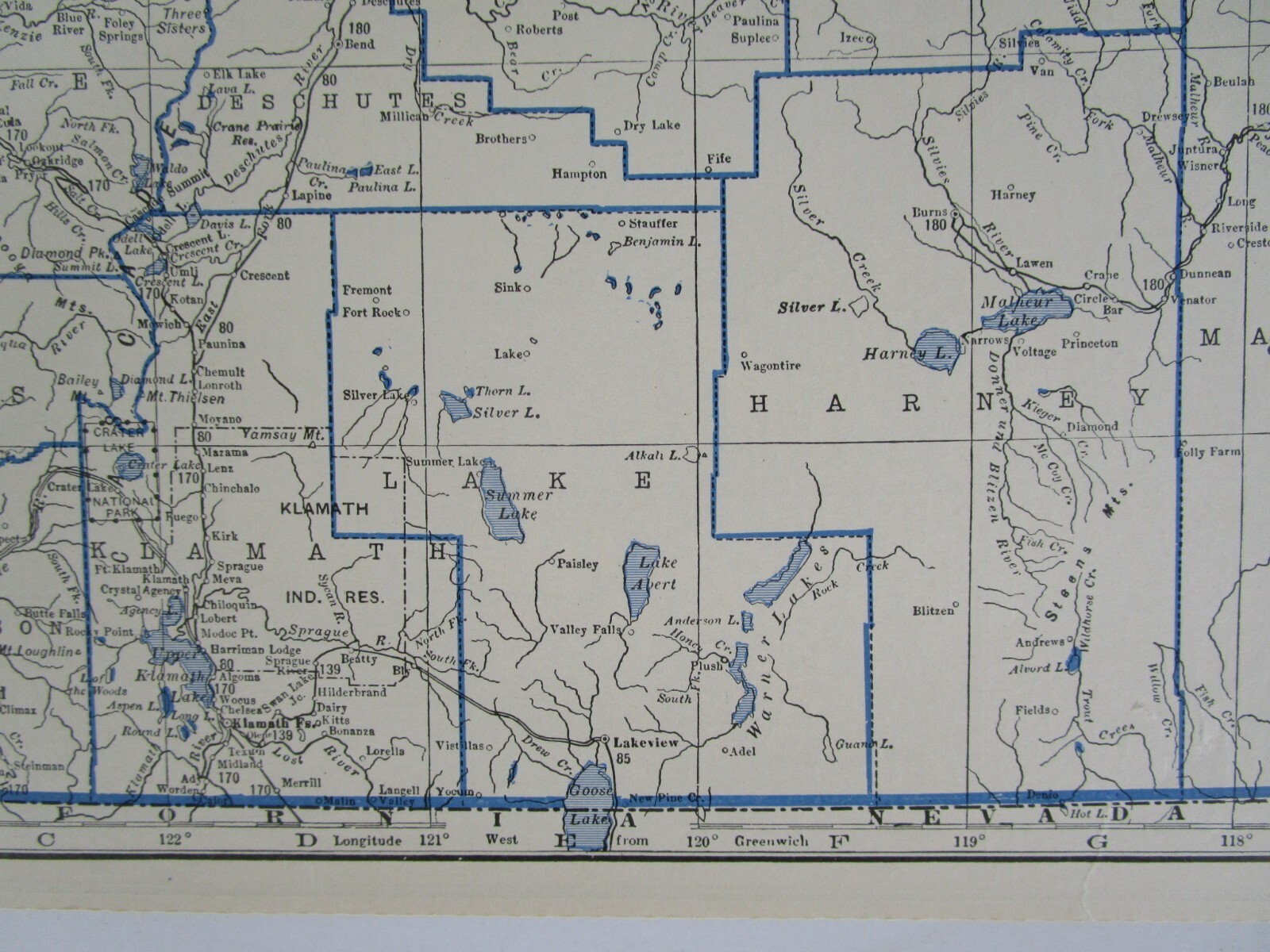 OR 1931 OREGON RAILROAD Map. VALLEY & SILETZ RR, CARLTON & COAST RR, UP, SP