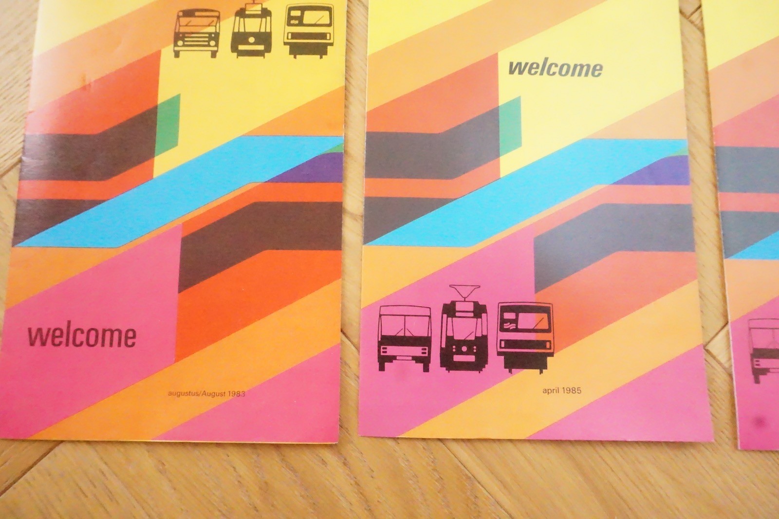 1983 1985 1987 Amsterdam Holland Railway Bus Tram Route Map x3 VGC