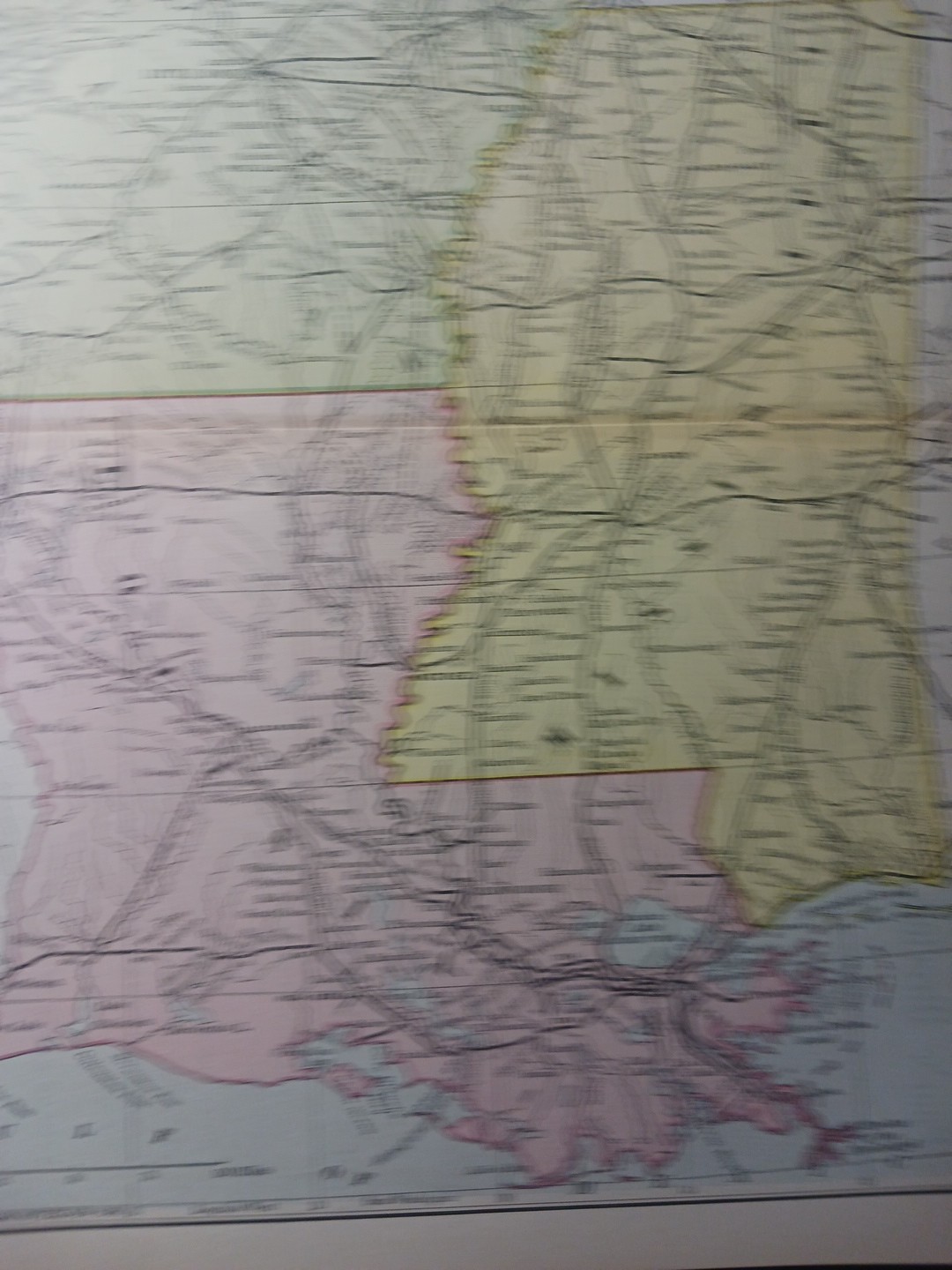 1891 Railroad Map ARKANSAS Mississippi LOUISIANA all Train Route lines 11×9″ RR