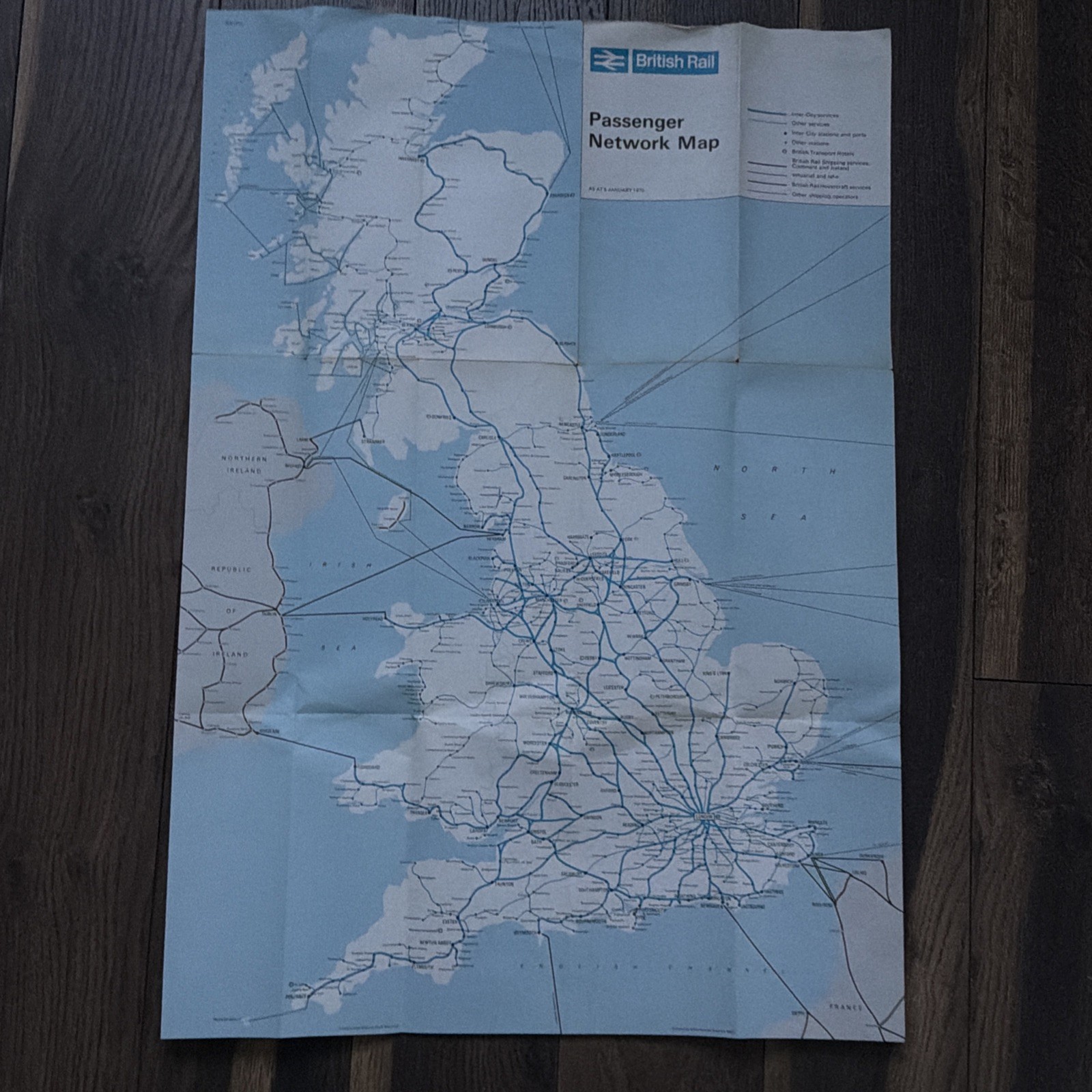 British Rail Passenger Network Map X2 1970 railways Beecham report vintage train