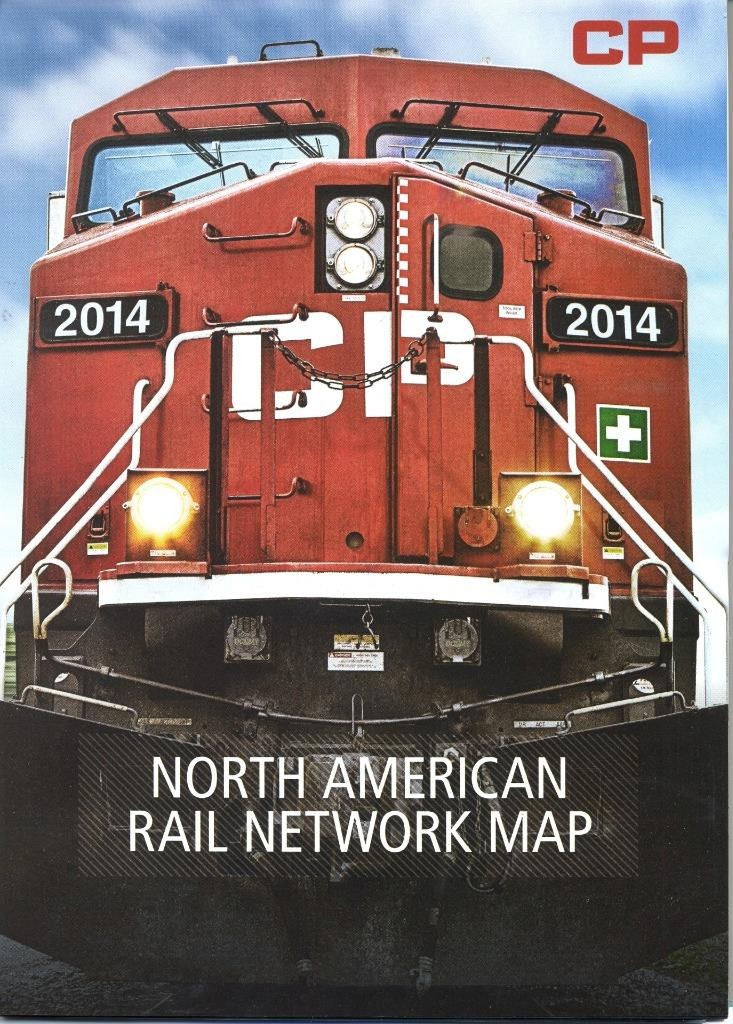 2014 CP Canadian Pacific Railway – North American railroad network map