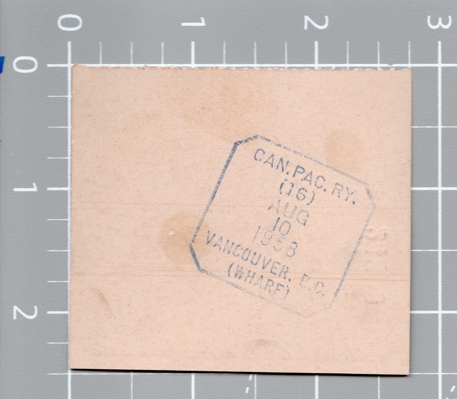1958 Canadian Pacific Railway Passenger Ticket Vancouver to Nanaimo BC