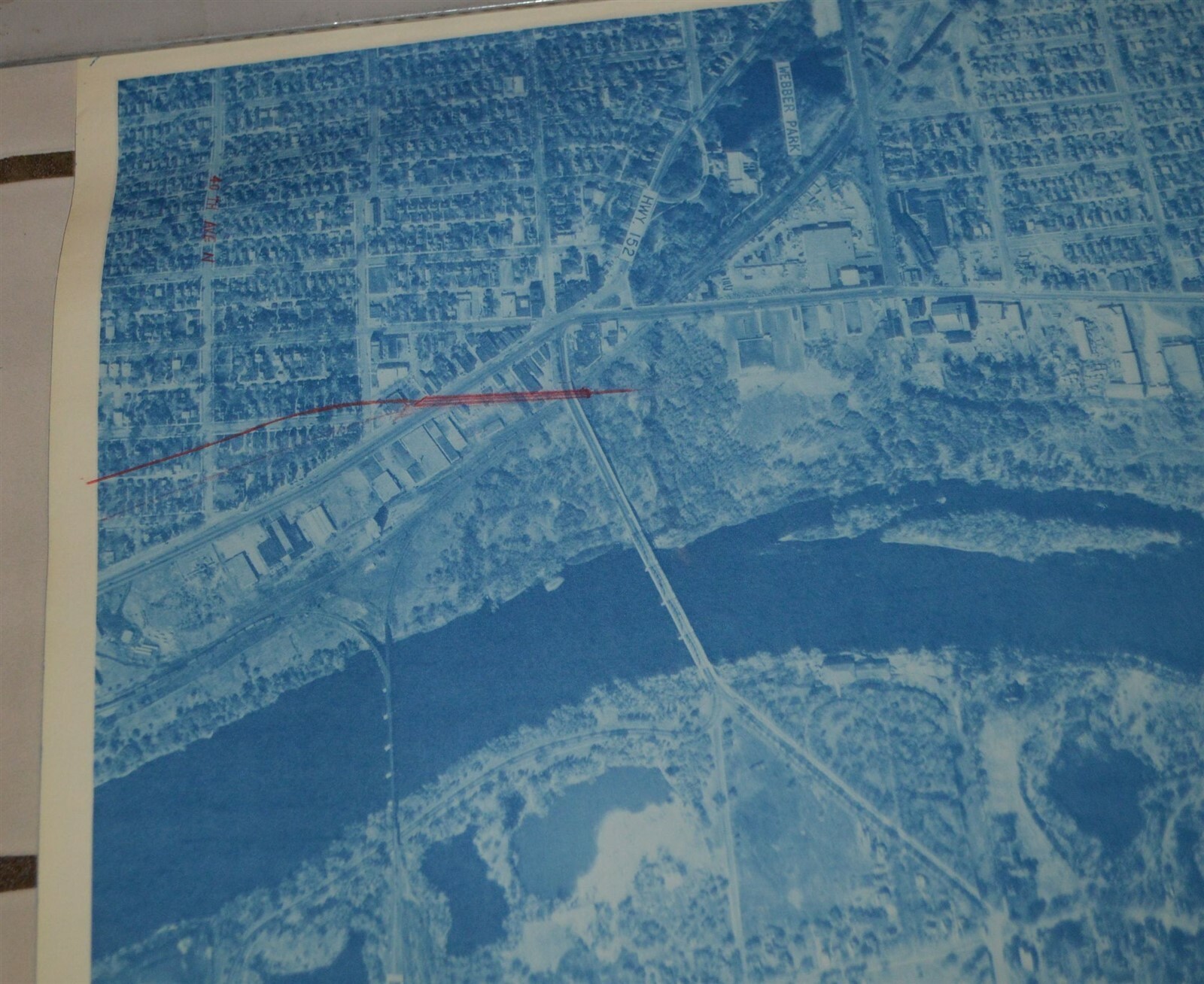 1958 Minnesota Hwy Dept Minneapolis Map N & NE Columbia Heights Railroad Yards