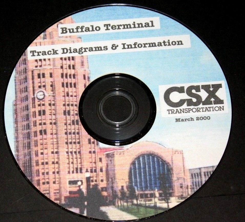 CSX Railroad 2000 Buffalo Terminal Track Diagrams & Information PDF Pages on DVD