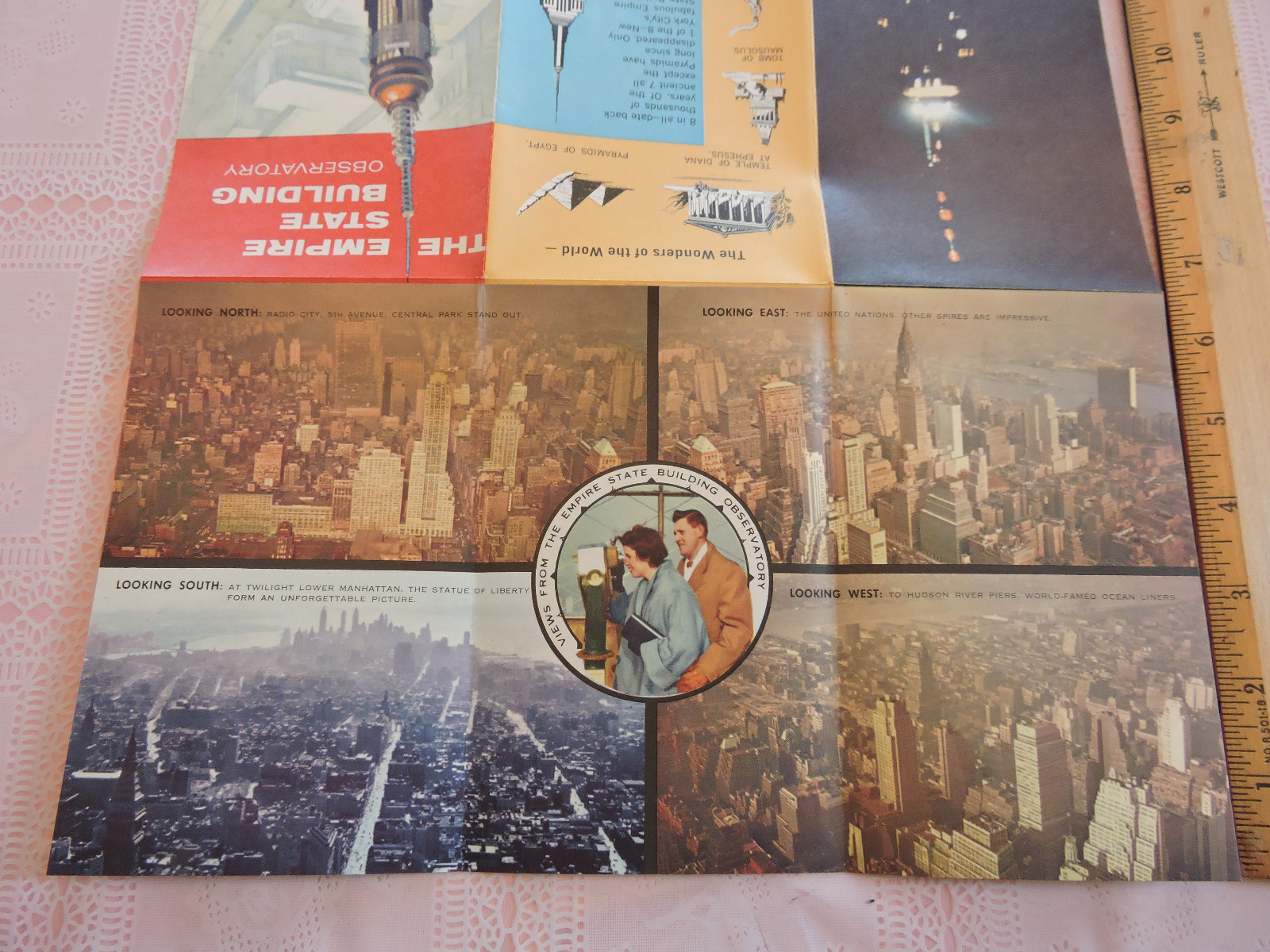 Foldout 1960s New York City Empire State Building SKYSCRAPER NYC Tower Brochure