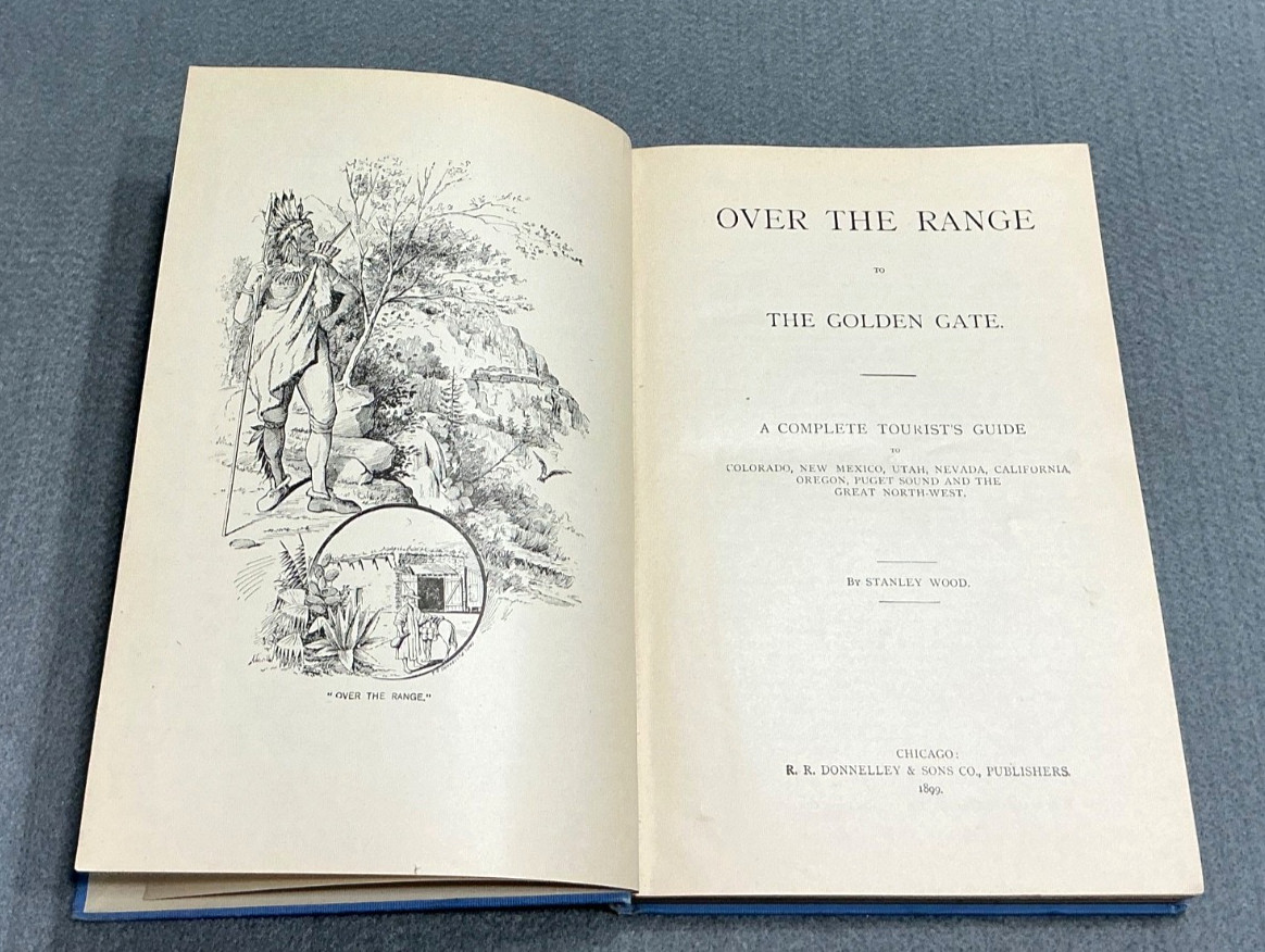 1899 DENVER RIO GRANDE RAILROAD COLORADO-CALIFORNIA WESTERN GUIDEBOOK w/RARE MAP