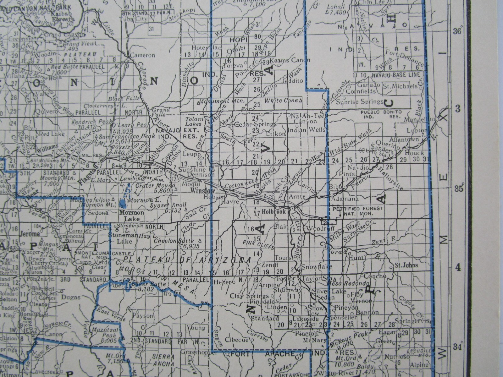 AZ AL GREAT DEPRESSION era 1931 ARIZONA RAILROAD Map NACOZARI RR or ALABAMA