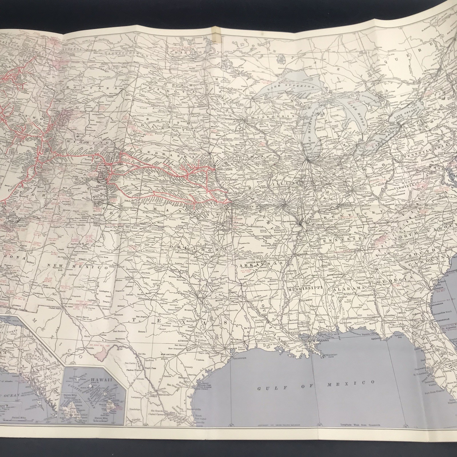 1976 Union Pacific Railroad UP USA Map w/ Facilities Brochure