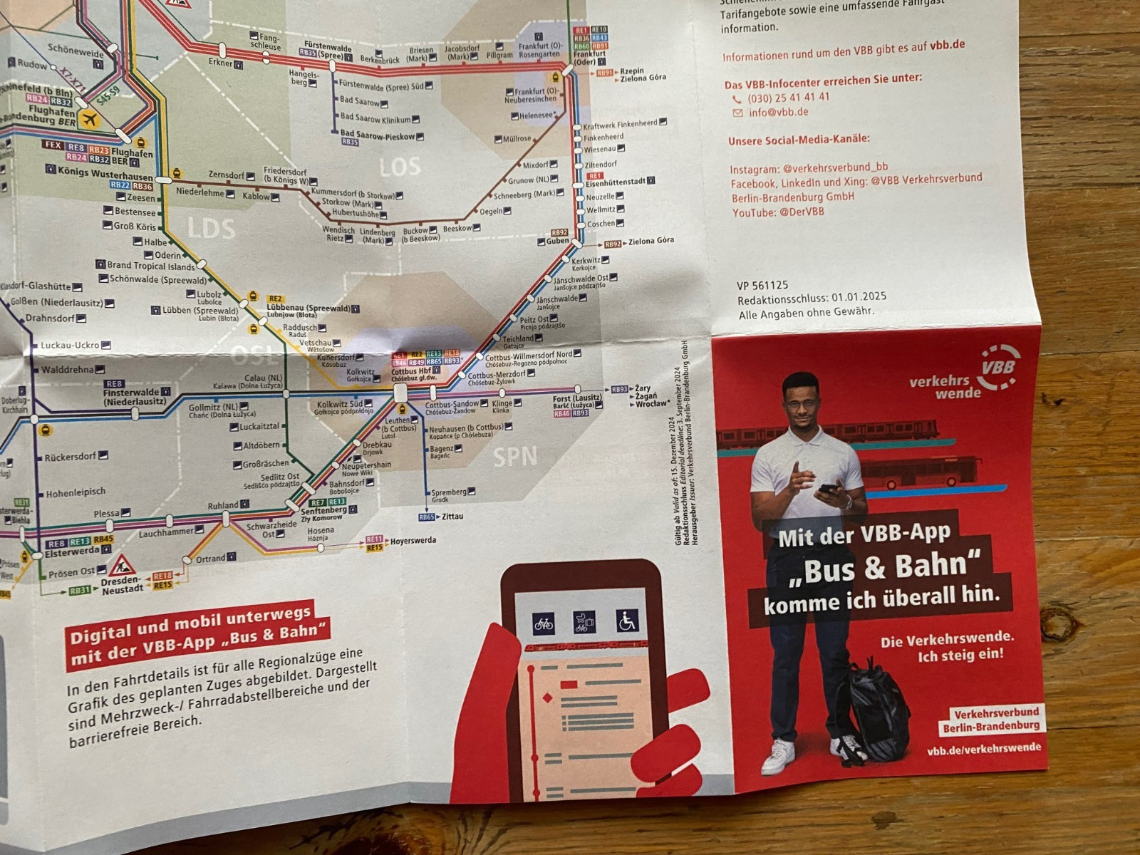 VBB Brandenburg Berlin Liniennetz Regionalverkehr Route Map Regional Trains 2025