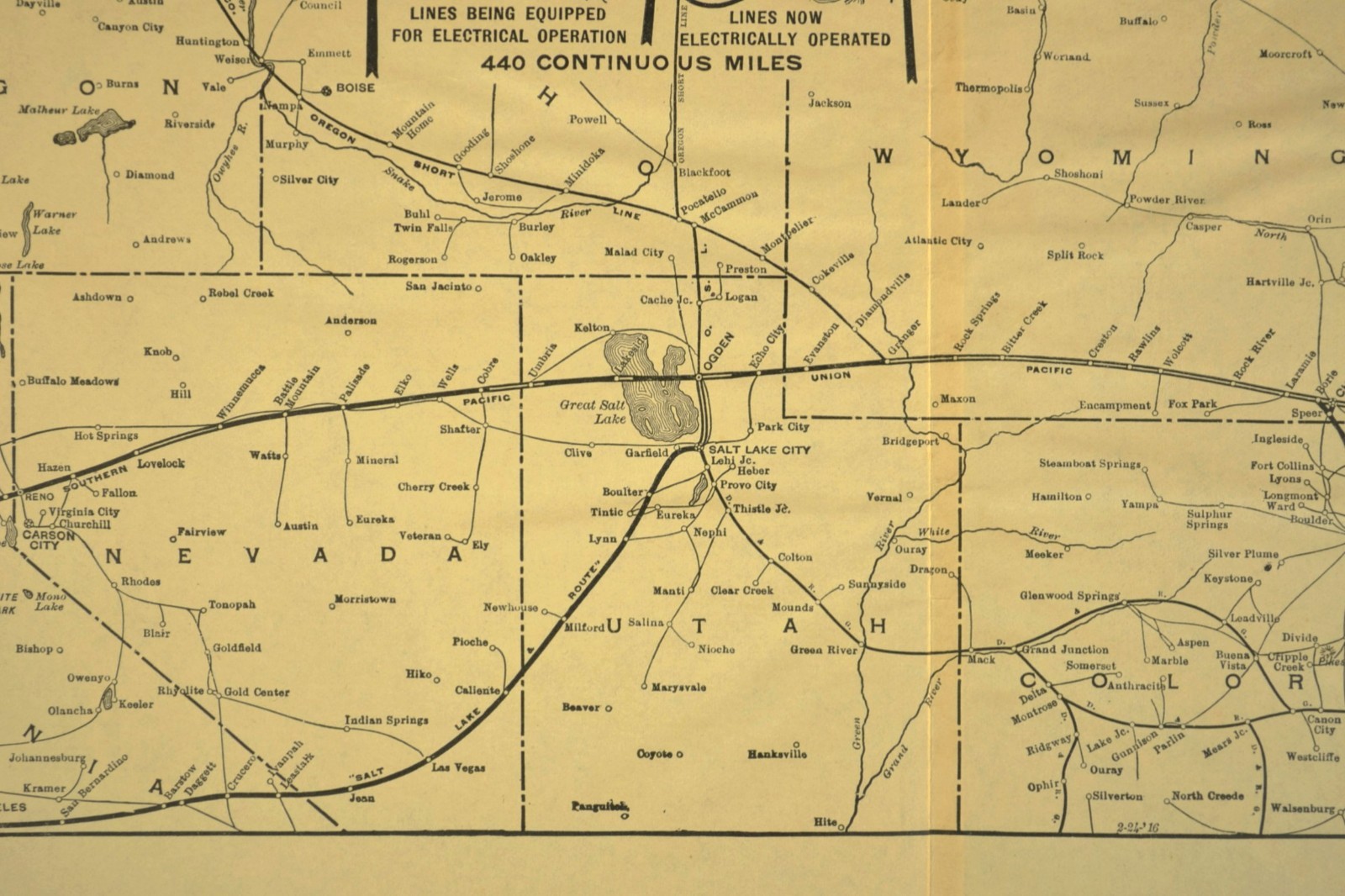 ca1921 CHICAGO MILWAUKEE ST PAUL Railroad Map LARGE Original Antique Vintage