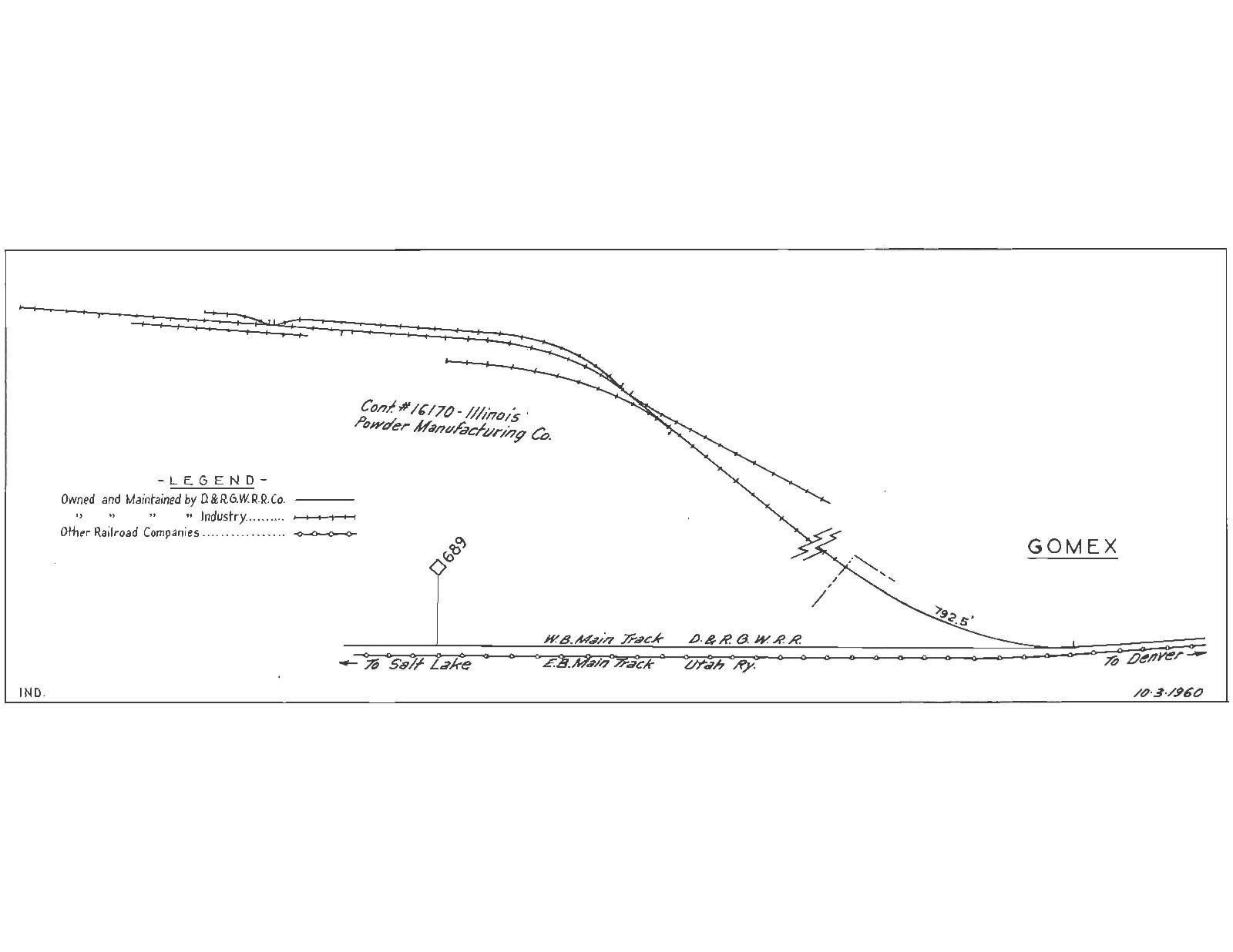 Denver & Rio Grande Western – West Area Track & Siding Drawing PDF Pages on DVD