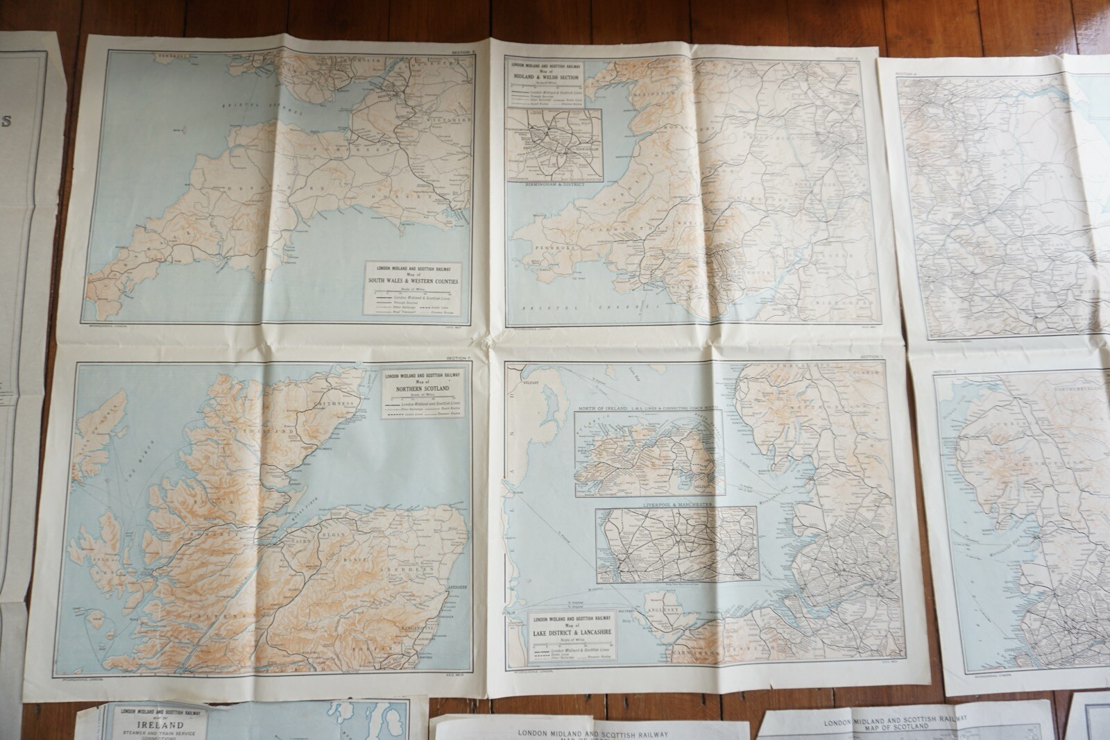 Assorted LMS & GWR Railway Map Collection