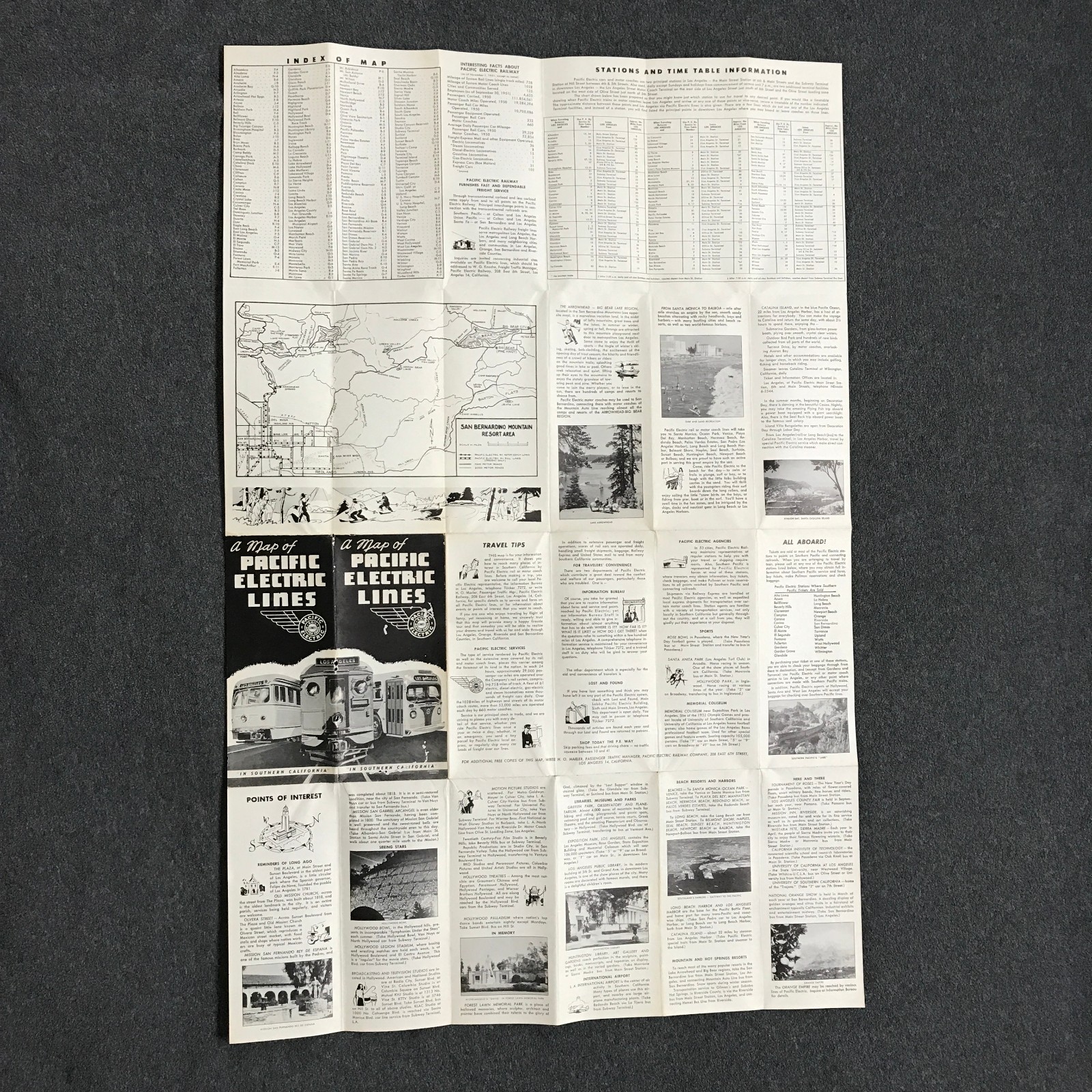 A Map Of Pacific Electric Lines In Southern California – 1952 – System Map