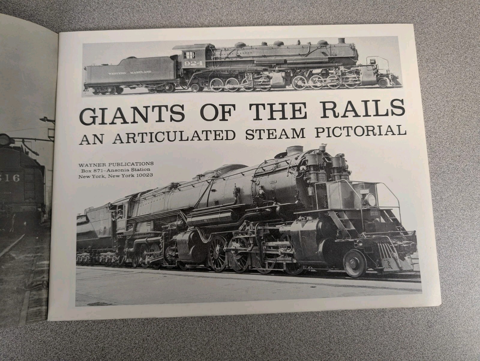 Vintage Giants of the Rails Articulated Steam Book + Rand McNally RR Maps