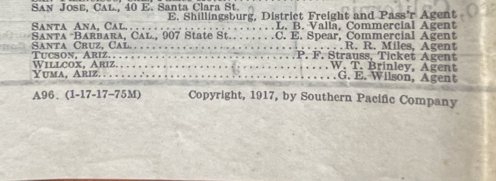 Southern Pacific Railroad Map of California 1917 with Resources & Attractions