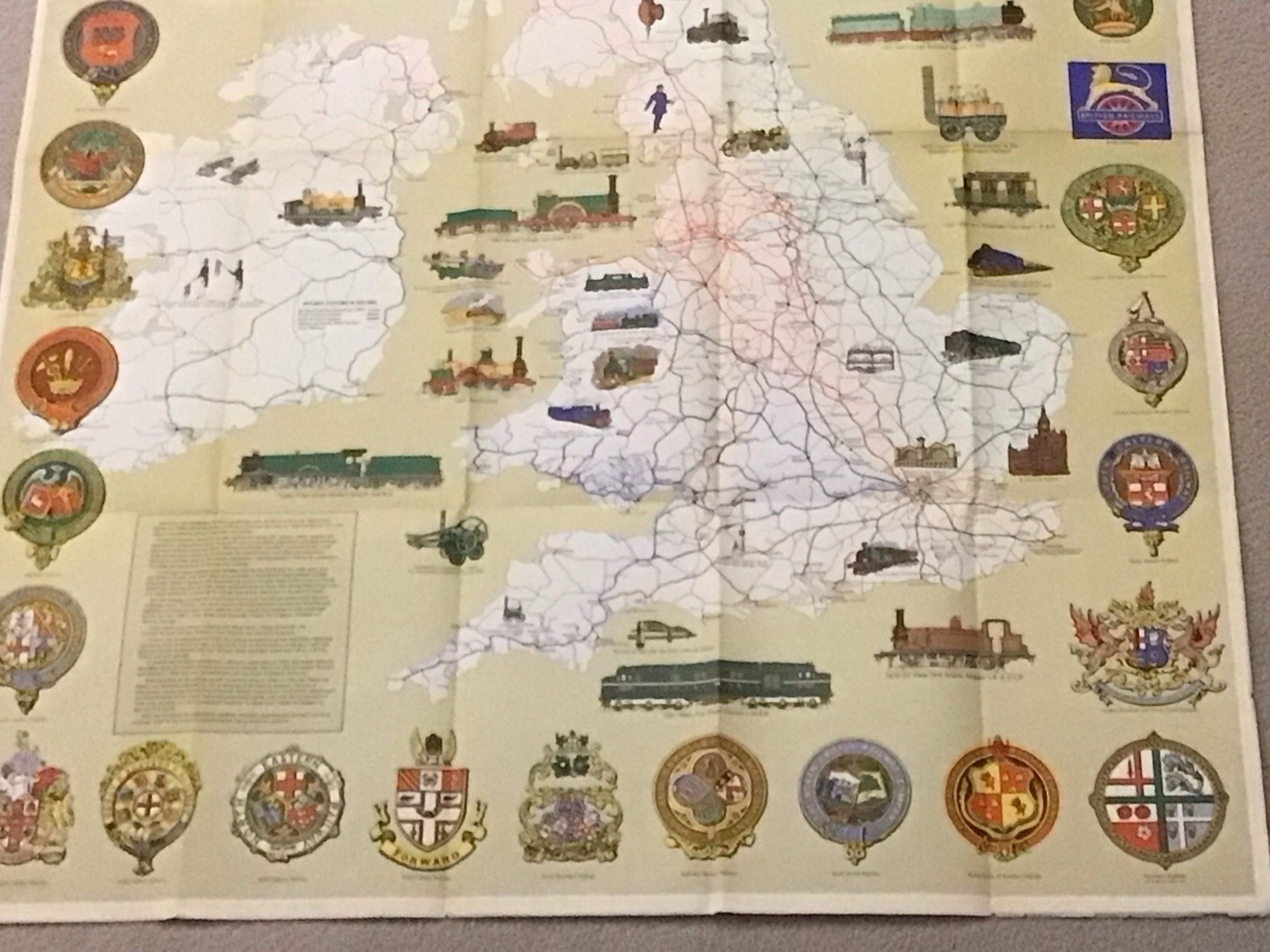 Bartholomew’s Railway History Map Of Britain – 1970’s