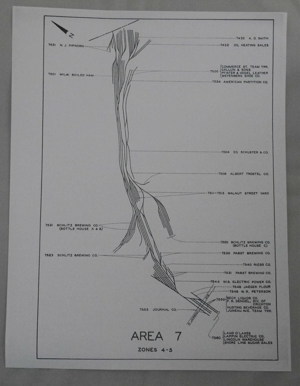 CMSTP&P Milwaukee Road SideTrack, 12 Individual Maps Detailing Business Tracks
