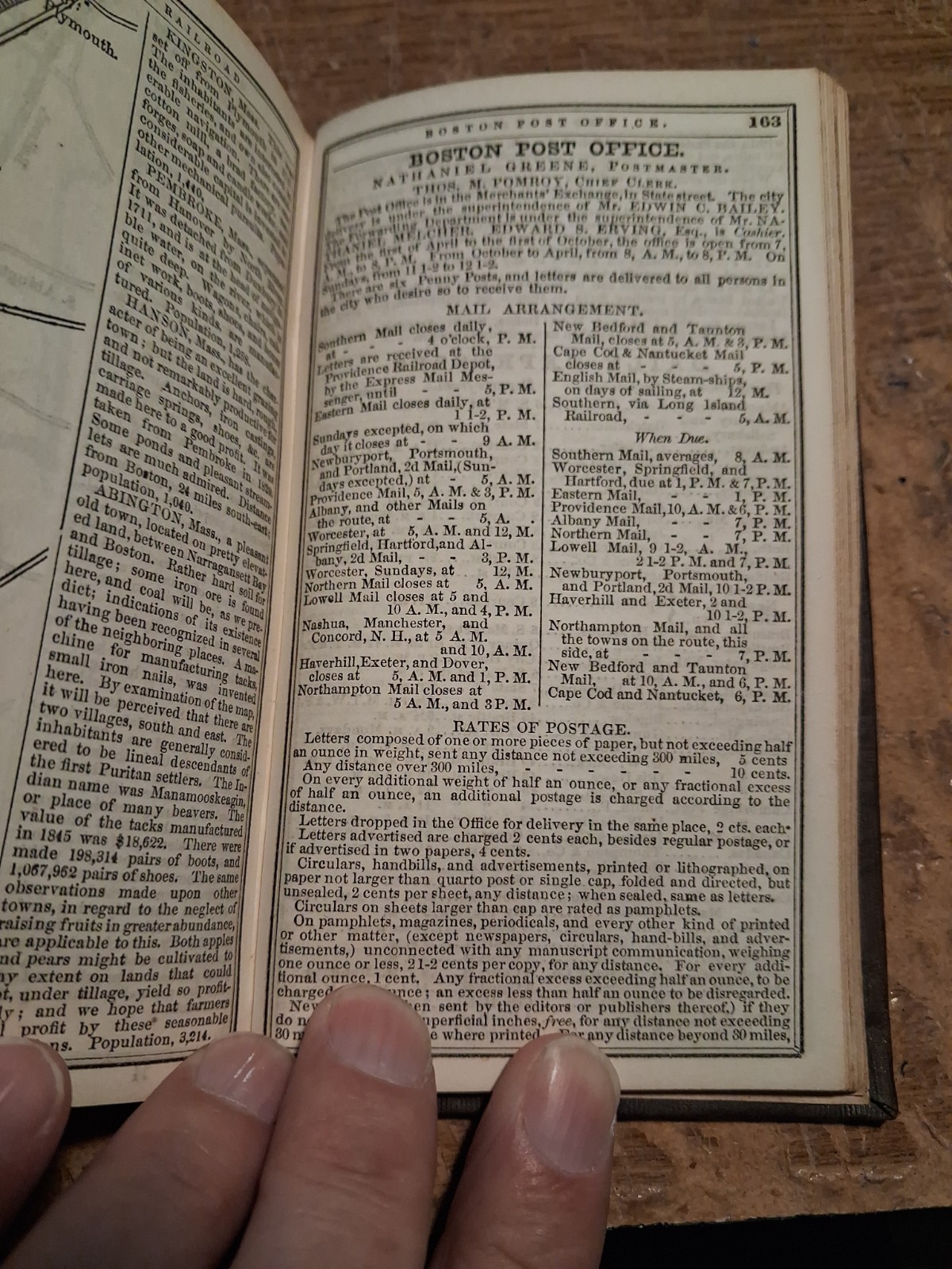 1847 Boston Almanac Many Railroad maps