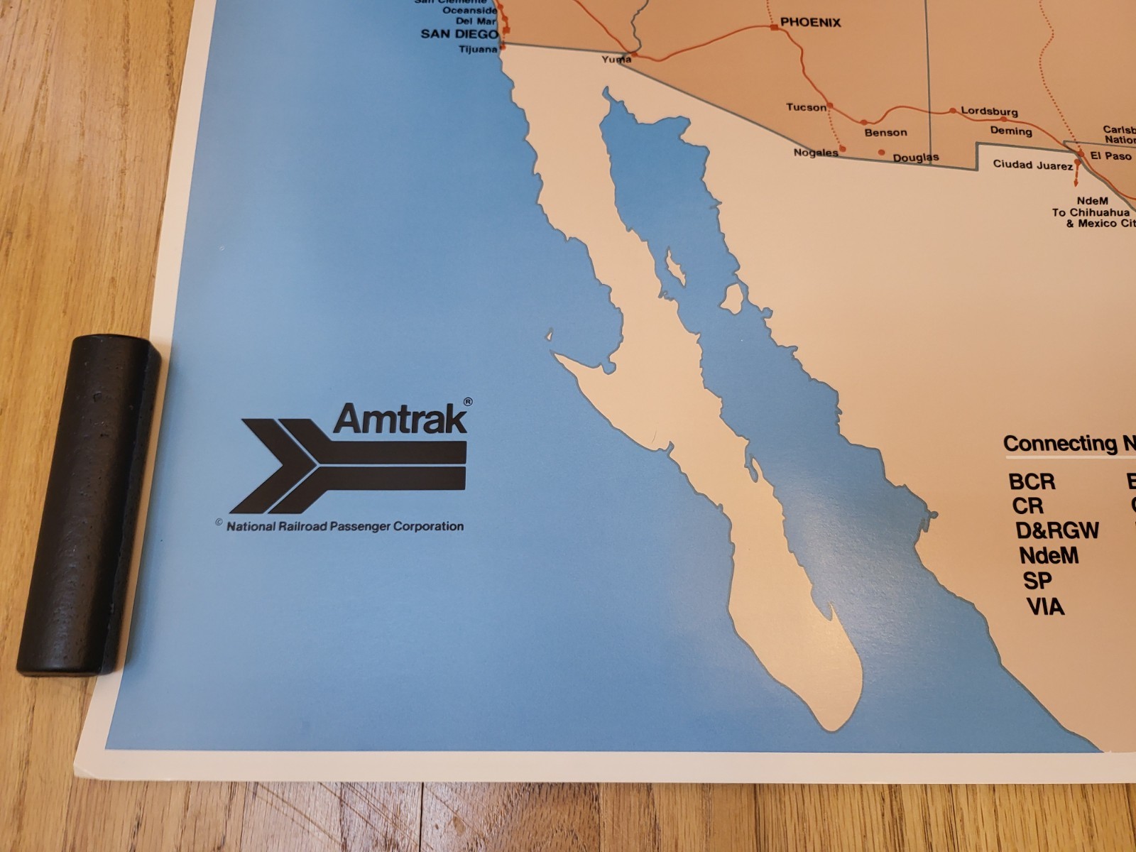 1980 Amtrak’s Nationwide Rail Passenger System Map Poster Railroad Train Vintage