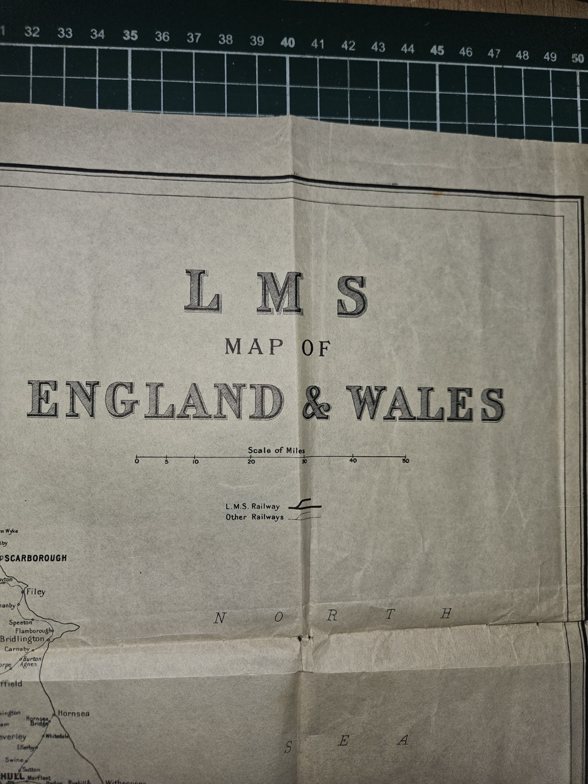 c1949 LMS England & Wales Railway Map