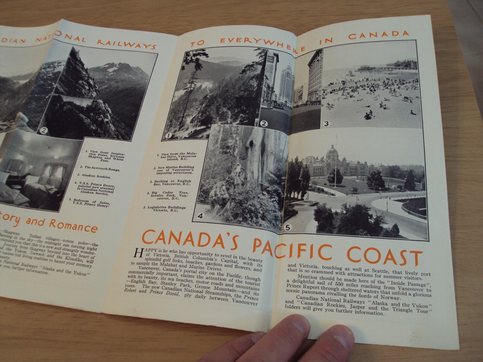 1931 ‘TOURIST’S MAP’ of CANADA~Canadian National RAILWAYS~West Indies/BERMUDA~