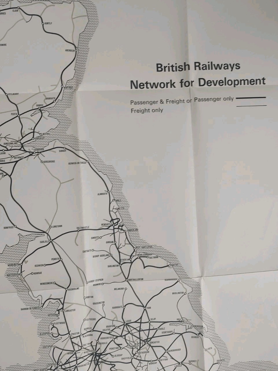 Ministry of Transport British Railways Board Networ Development March 1967 Map