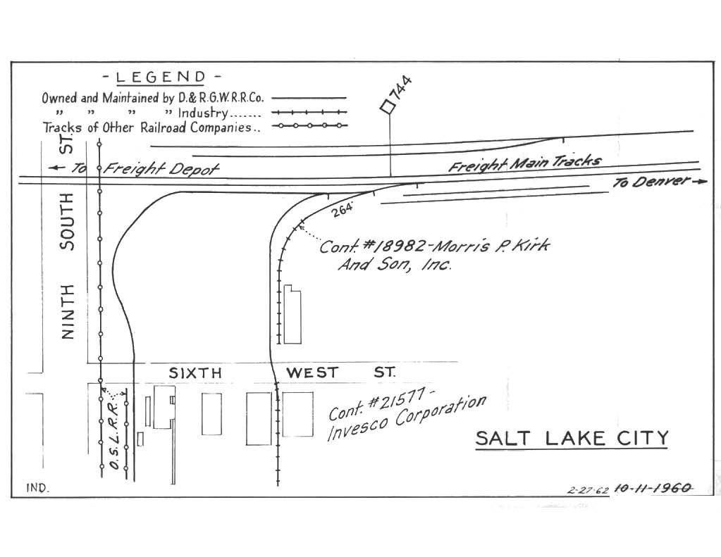 Denver & Rio Grande Western – West Area Track & Siding Drawing PDF Pages on DVD
