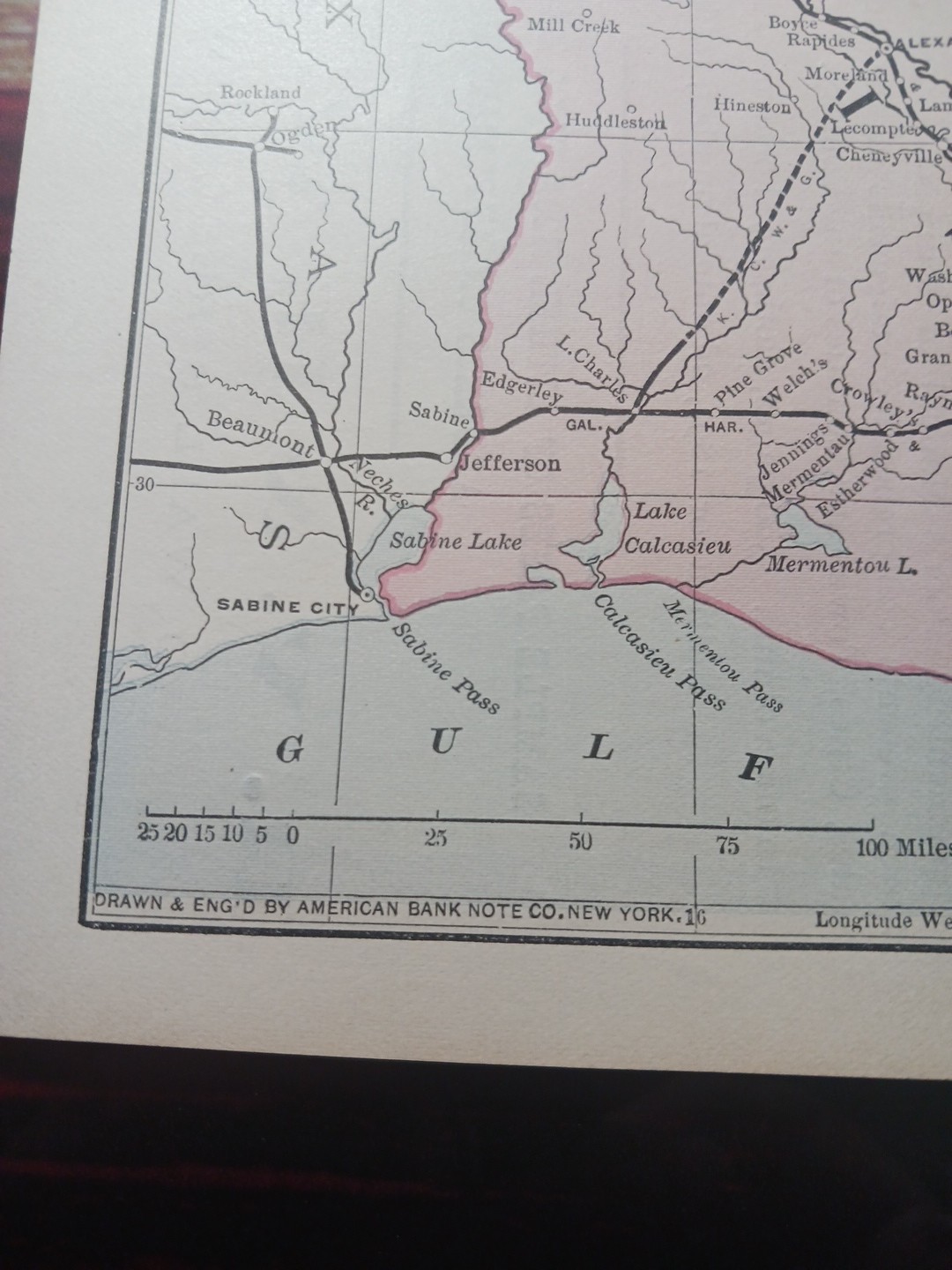 1891 Railroad Map ARKANSAS Mississippi LOUISIANA all Train Route lines 11×9″ RR