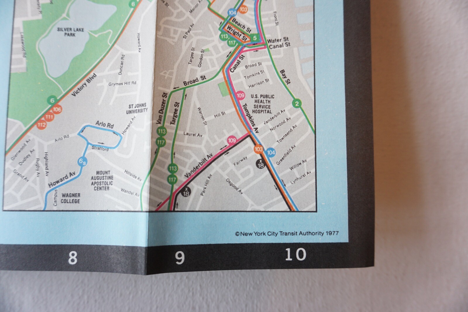 1977 Staten Island New York Bus Guide Bus Map