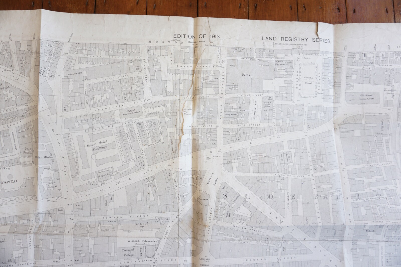 1913 Shoreditch North London Railway Map