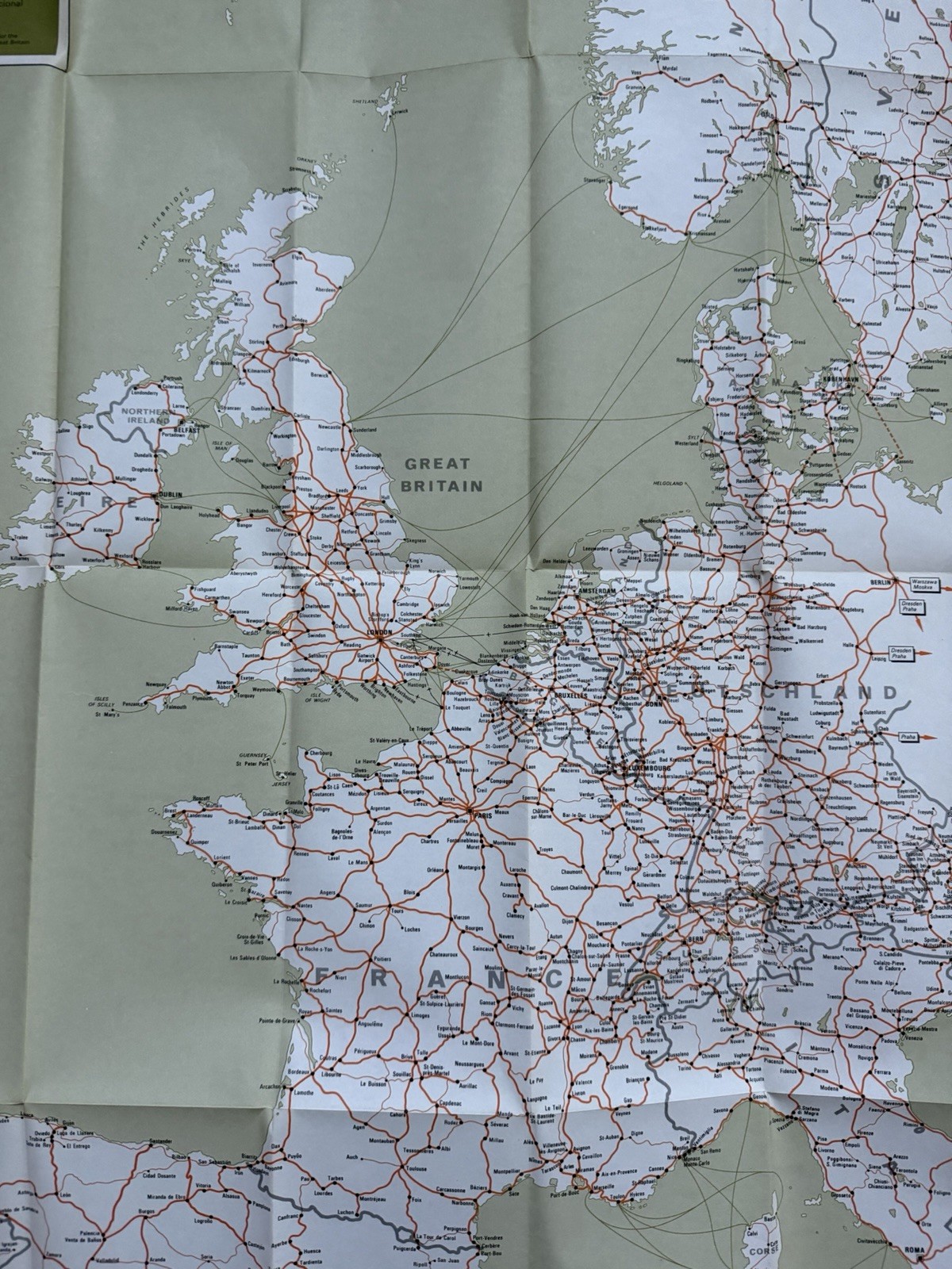 UIC 1973 Map Europe member network international union railway British br train