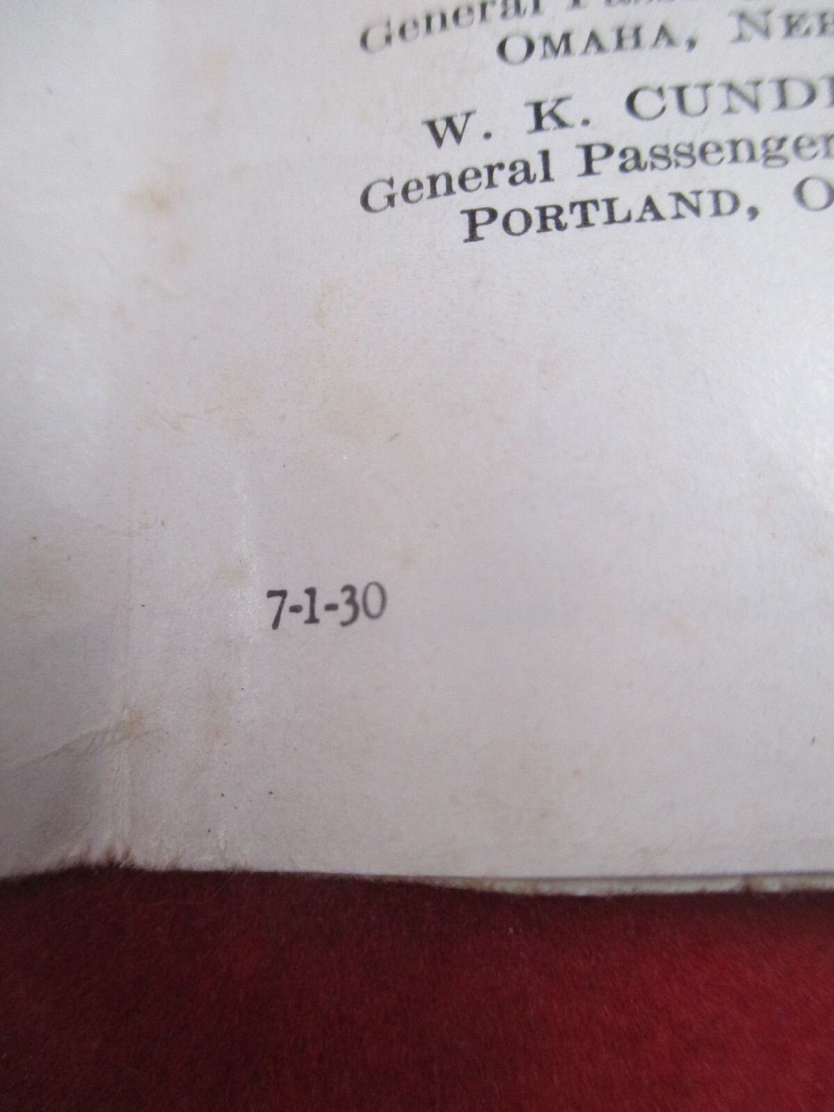 Large 1930 Union Pacific Railroad Route Map of the Union States w/ Photos