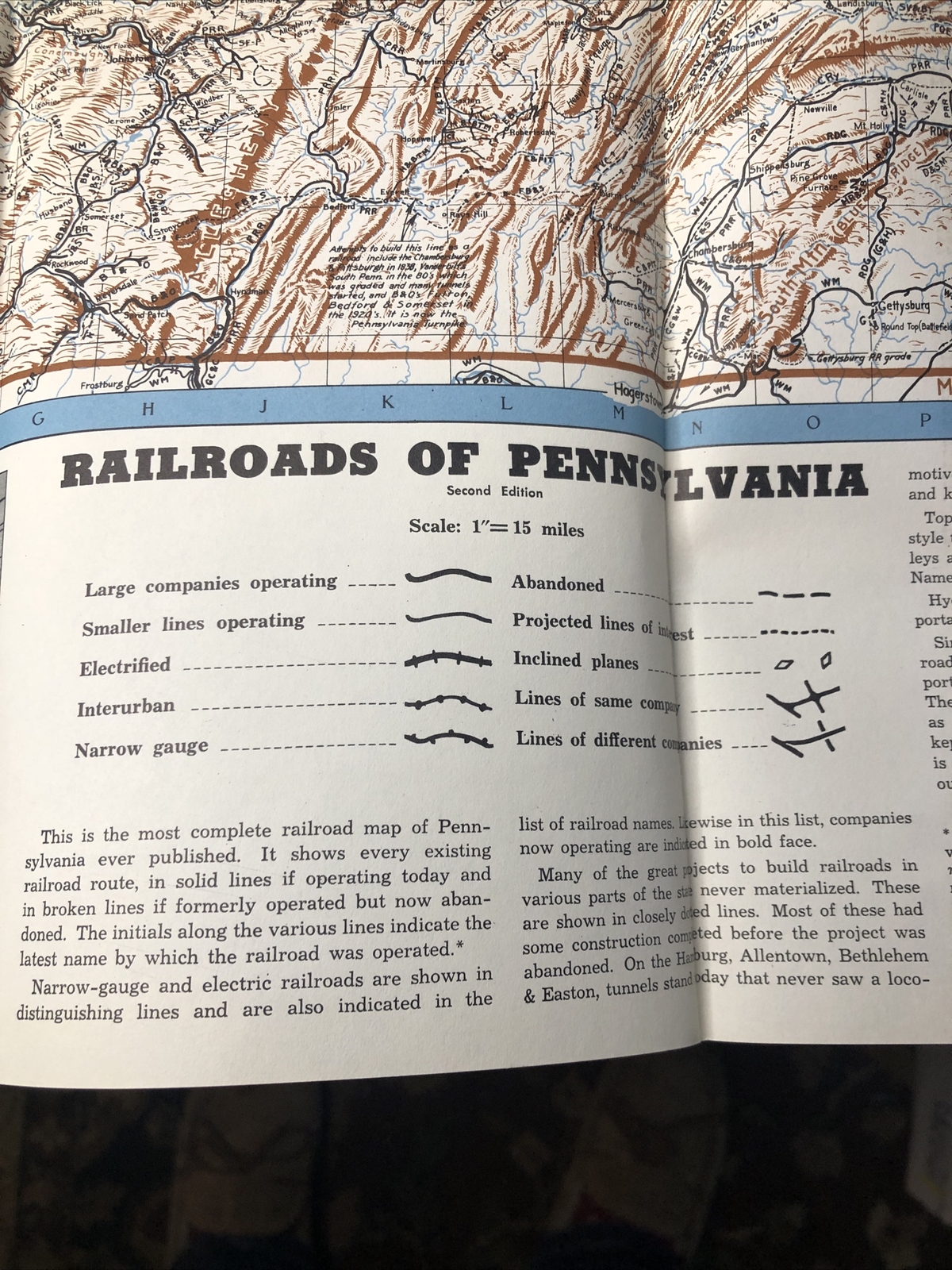 1944 Map of the Railroads of Pennsylvania #6
