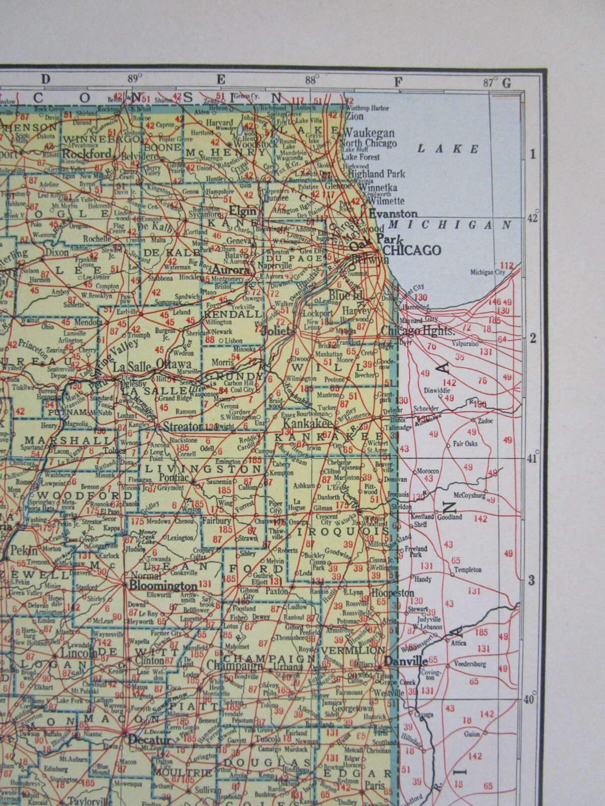 1942 ID RAILROAD Map NEZ PERCE & IDAHO RR ~or~ IL Map PADUCAH & ILLINOIS RR
