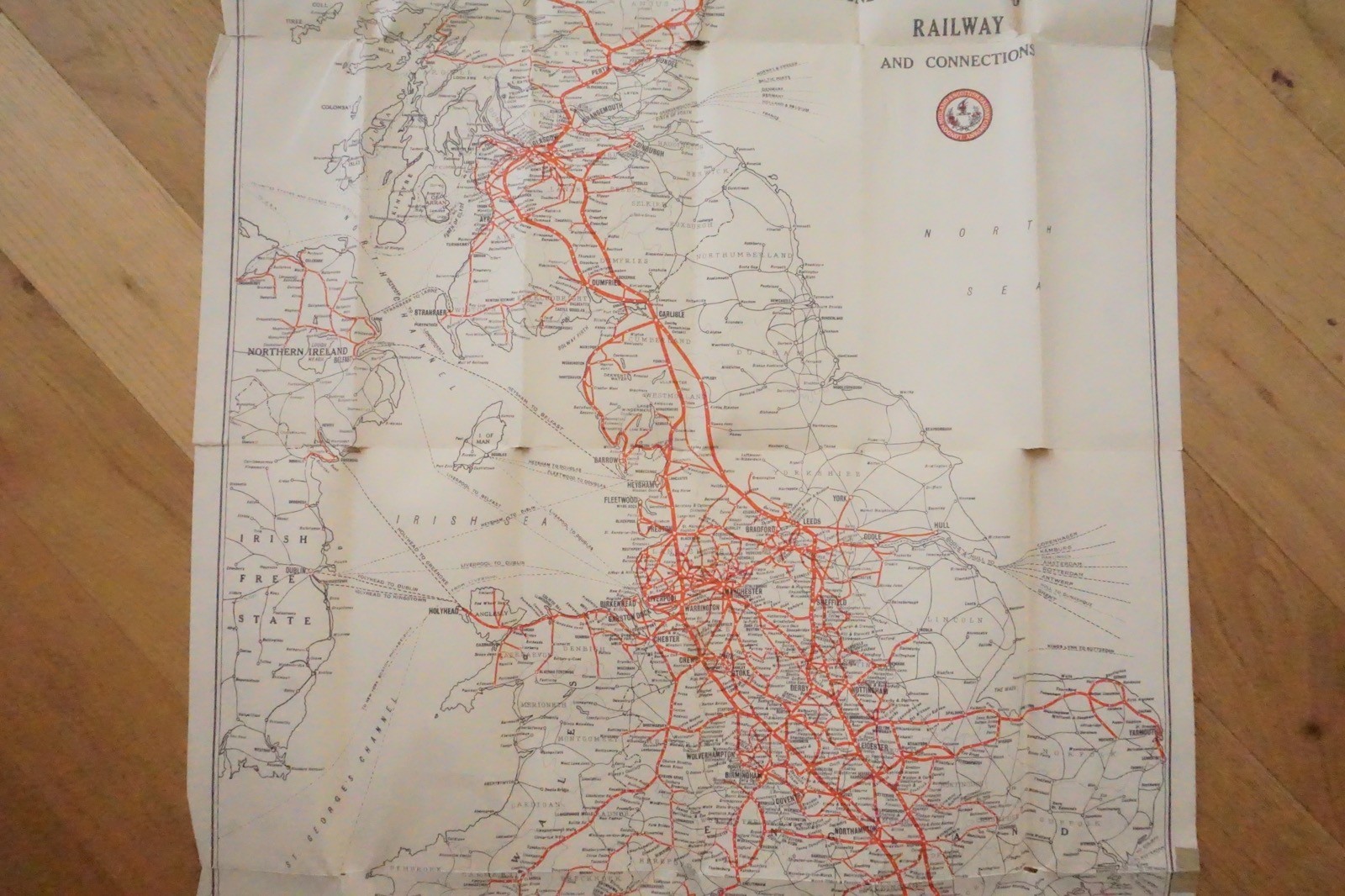 c1940s LMS Connections Railway Map