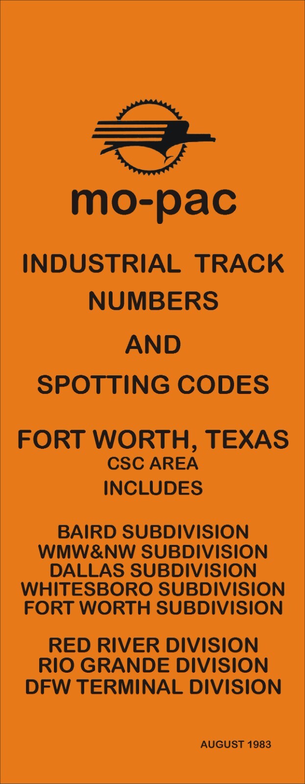 Missouri Pacific 1983 Fort Worth Division ZTS – PDF Pages on DVD