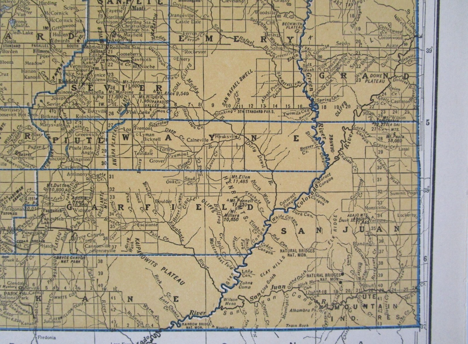 UT TX 1939 UTAH RAILROAD Map. DEEP CREEK RR or TEXAS. SAN BENITO & RIO GRANDE