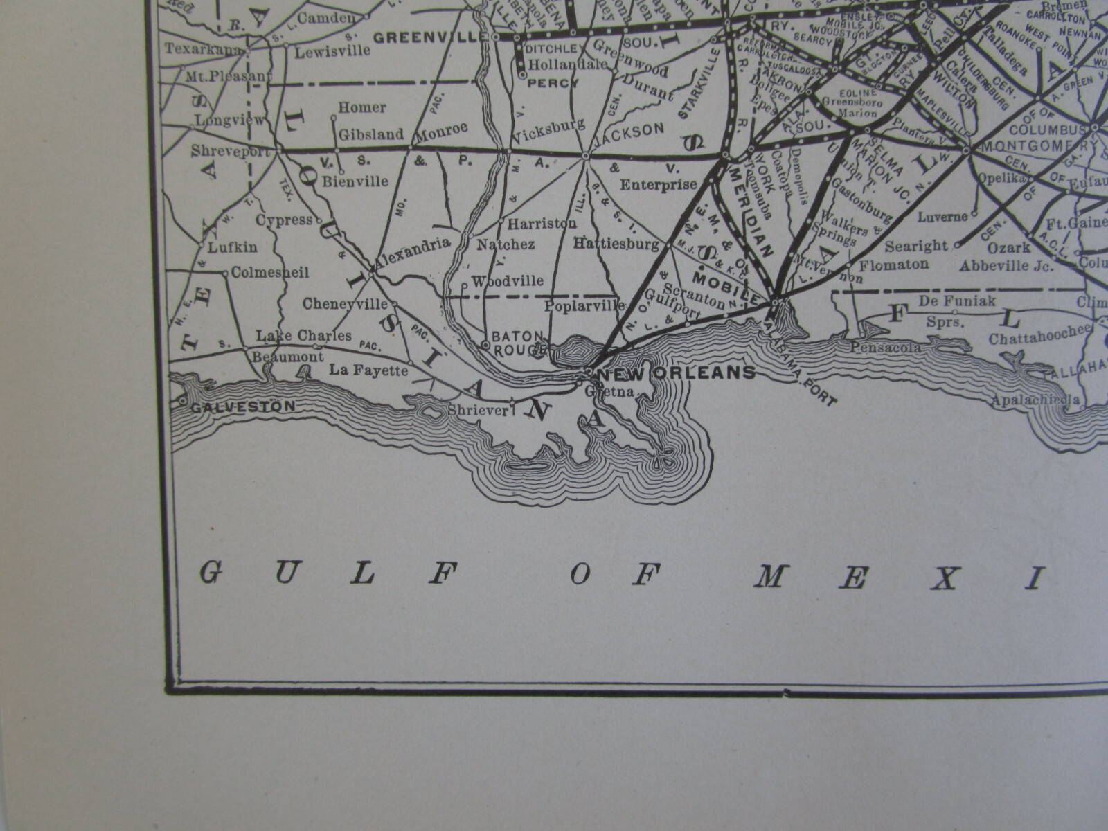 SOU DATED 1904 SOUTHERN RAILWAY SYSTEM Map from 1904 Poor’s Railroad Manual.