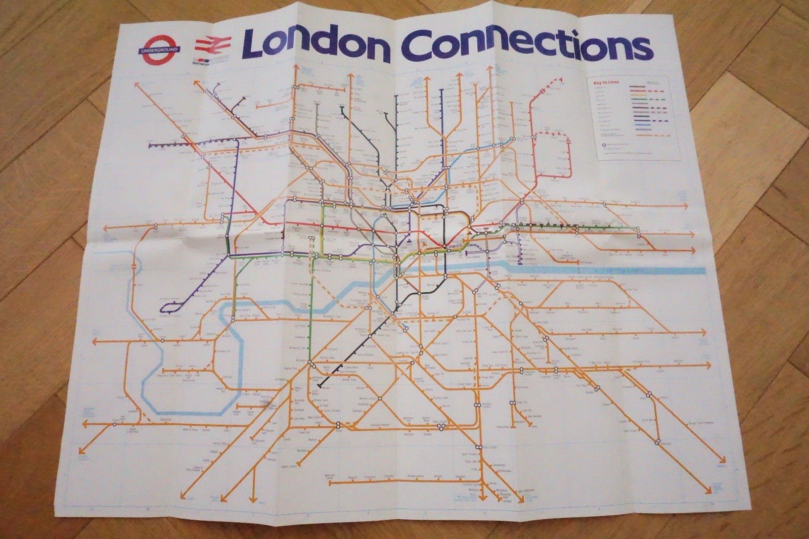 May 1989 NSE Network SouthEast Railway Map London Connections