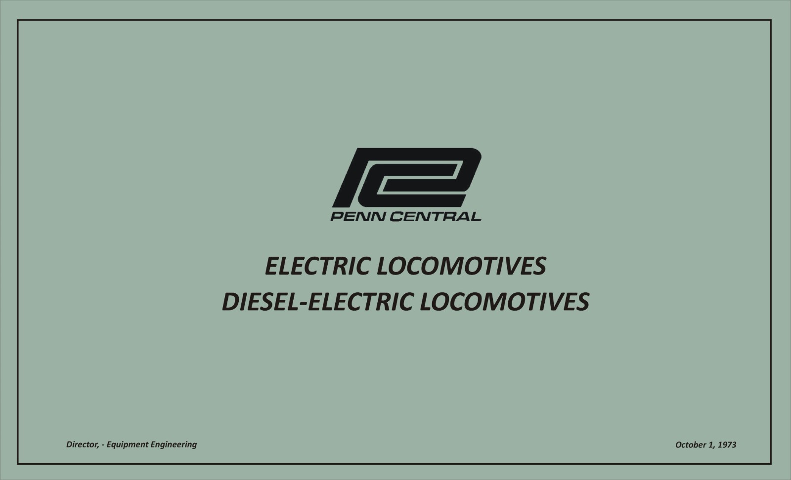 Penn Central 1973 Electric and Diesel Diagrams & Data PDF Pages on DVD