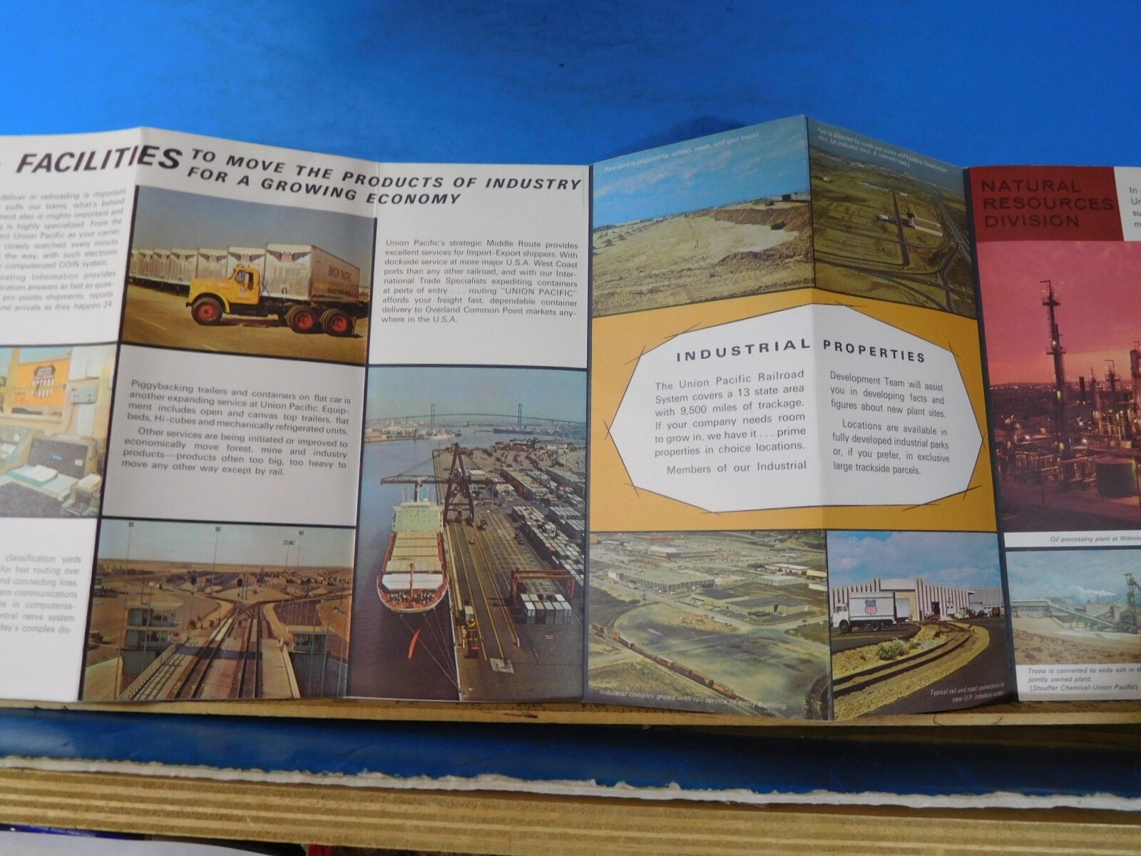 Map Union Pacific Railroad 1971 UP United States Map
