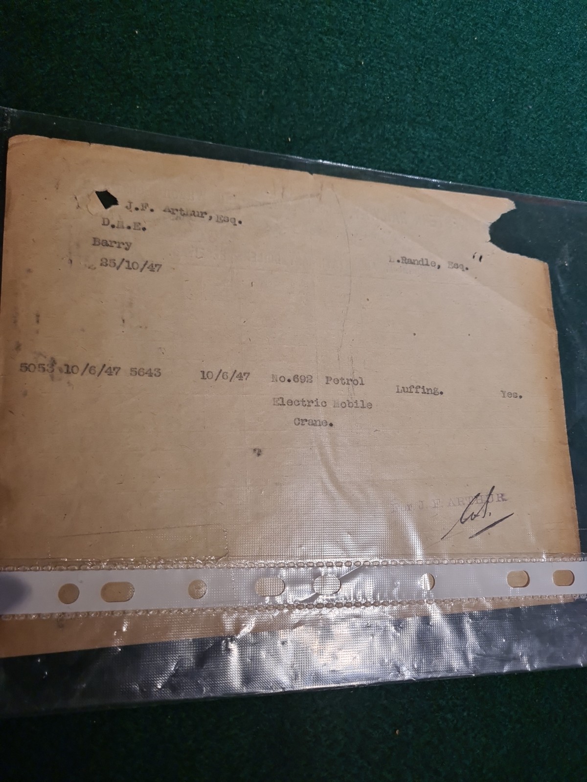 GWR Railway Barry Docks – 159 3ton Steam Crane – 1933 – Mechanical Engineers Dep