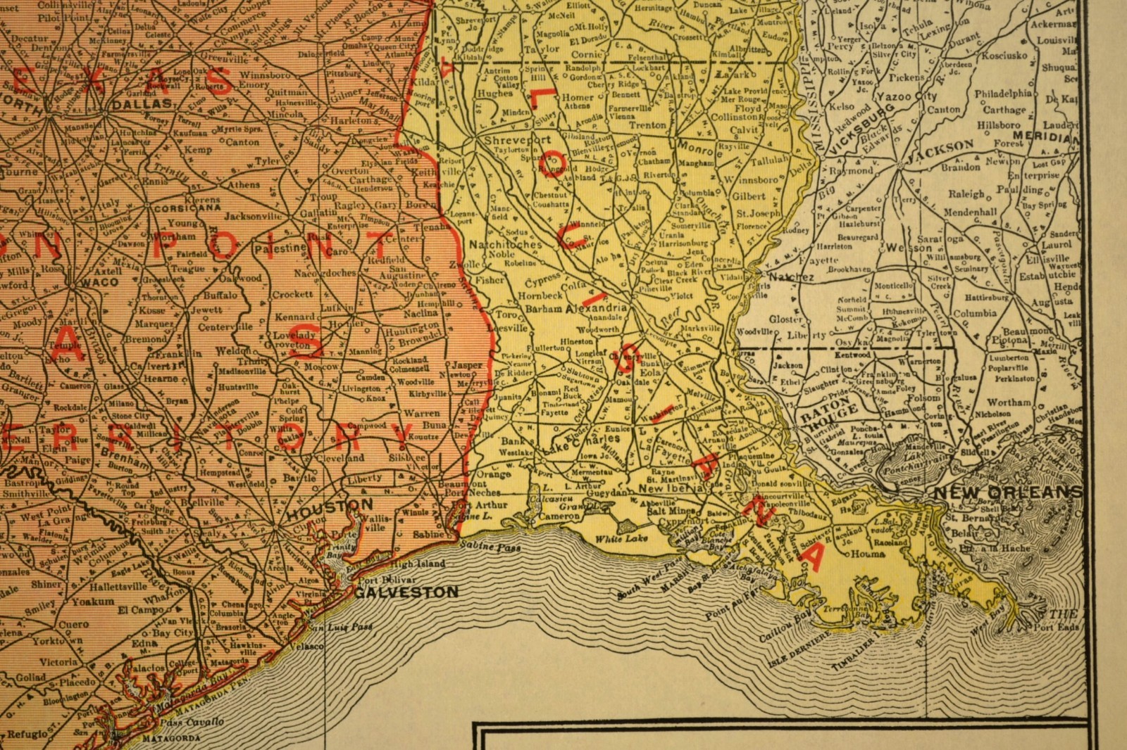 Southwestern Traffic Committee RR Map Texas Central Point Territory Louisiana