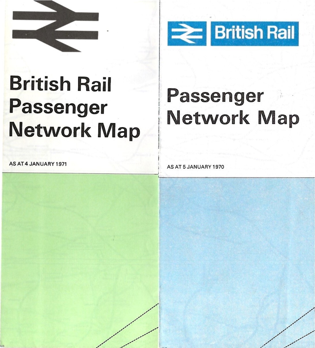 BR 1970 + 1971 maps Major station ed Glasgow Birmingham Snow Hill Keswick Louth