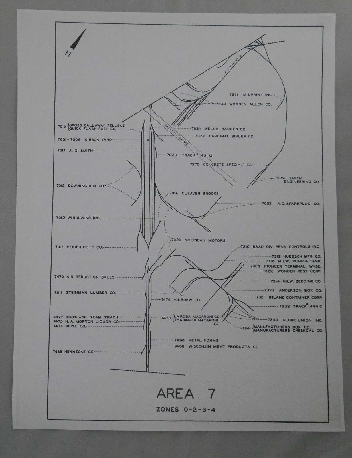 CMSTP&P Milwaukee Road SideTrack, 12 Individual Maps Detailing Business Tracks